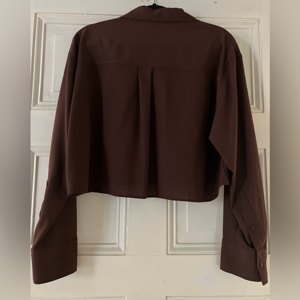 **ZARA**Women's Brown Cropped Top - Picture 3 of 7